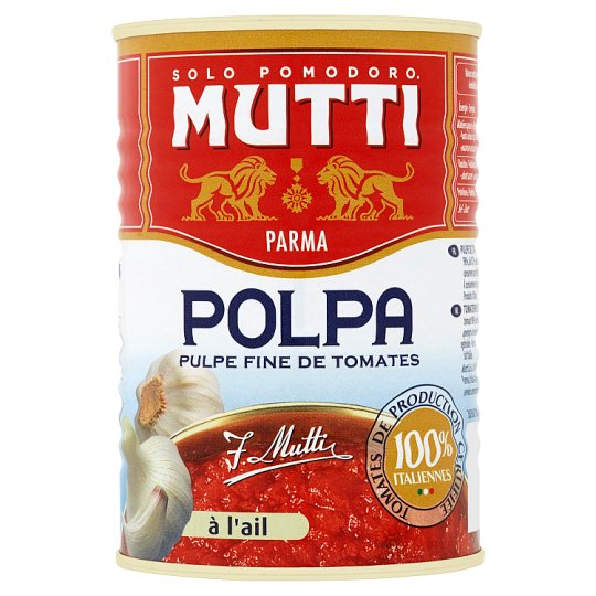 Mutti Jemně krájená rajčata s česnekem 400g