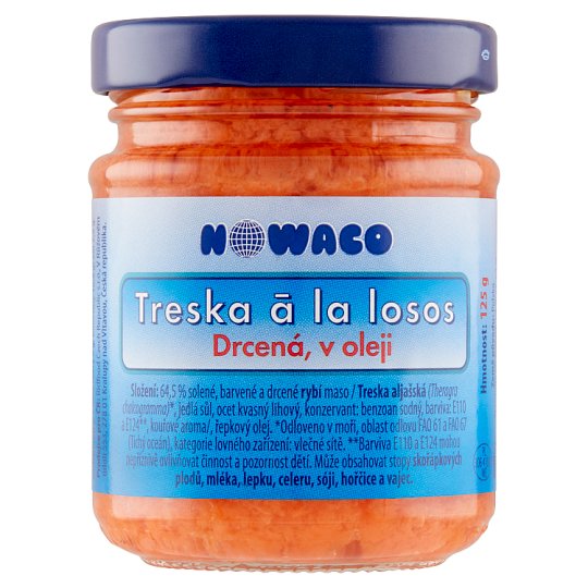 Nowaco Treska á la losos drcená v oleji 125g Tesco Potraviny