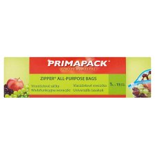 Primapack Zipper All-Purpose Bags 1L 15 pcs