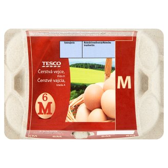 Tesco Čerstvá vejce M 6 ks