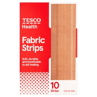 Tesco Fabric Textilní náplast 10 cm x 6 cm 10 ks