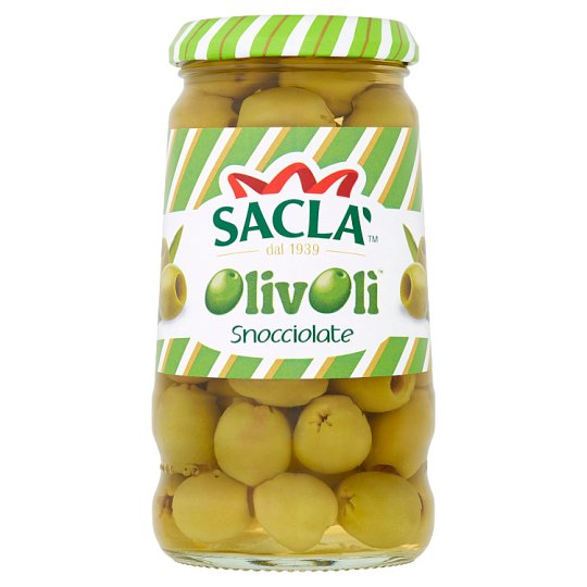 Saclà Zelené olivy bez pecky ve slaném nálevu 290g