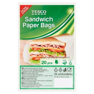 Tesco Papírové sáčky svačinové 20 ks