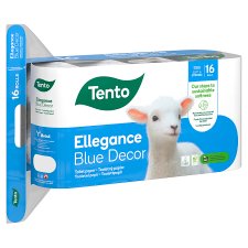 Tento Ellegance Blue Decor Toilet Paper 16 Rolls