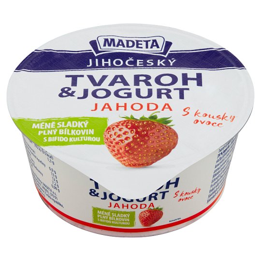 Madeta Jihočeský tvaroh s jogurtem jahoda 135g