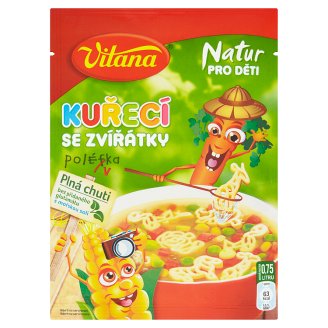 Vitana Natur Pro Děti Kuřecí polévka se zvířátky 56g