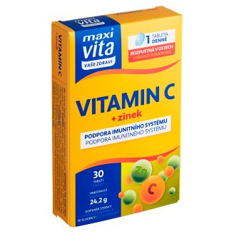 MaxiVita Vaše Zdraví Vitamin C + zinek 30 tablet 22,8g