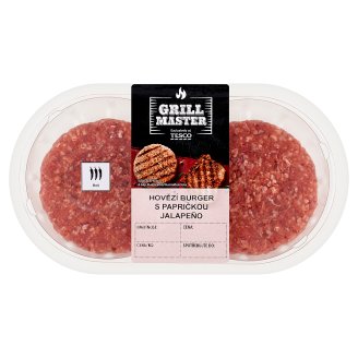 Tesco Grill Hovězí burger s papričkou Jalapeño 0,440kg