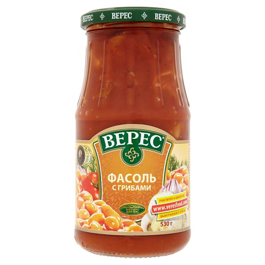 Veres Fazole bílé v rajčatové omáčce se žampióny 530g