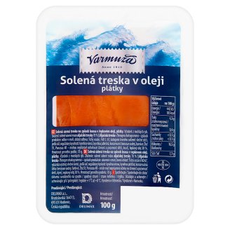 Varmuža Solená treska v oleji plátky 100g