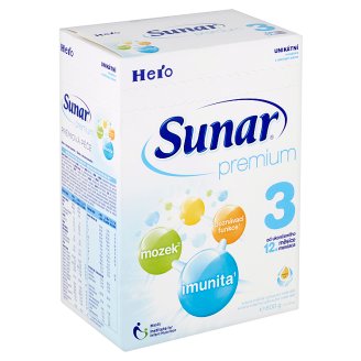 Sunar Premium 3 sušená mléčná výživa pro malé děti 2 x 300g