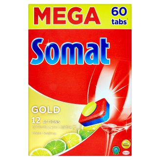 Somat Gold Lemon & Lime prostředek na automatické mytí nádobí 60 tablet 1140g