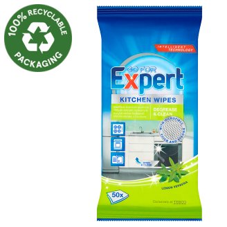 Go For Expert Lemon Verbena vlhčené čisticí ubrousky do kuchyně 50 ks