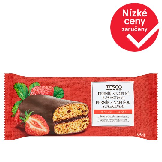 Tesco Perník s náplní s jahodami 60g