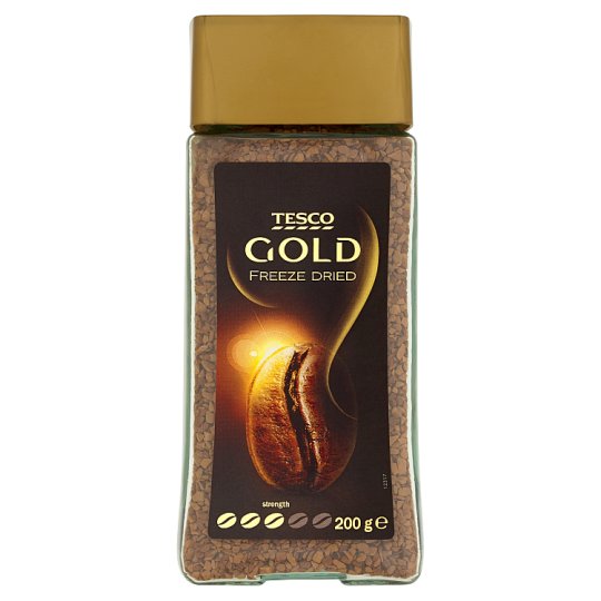 Tesco Gold Rozpustná káva sušená mrazem 200g