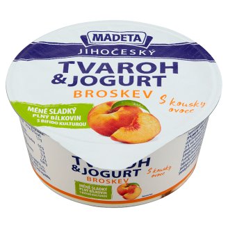 Madeta Jihočeský tvaroh s jogurtem broskev 135g