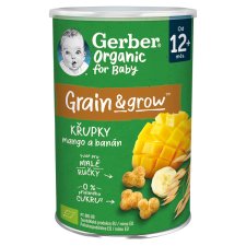 GERBER Organic křupky s mangem a banánem 35g