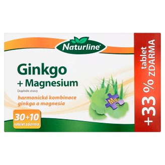 Naturline Ginkgo + Magnesium 30+10 tablet zdarma