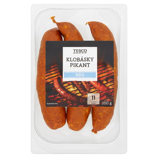 Tesco BBQ klobásky pikant 350g