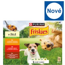 PURINA FRISKIES Adult výběr s hovězím, kuřetem a jehněčím v želé 12 x 85g