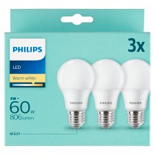 Philips Světelný zdroj na bázi LED 8 W (60 W) E27 teplá bílá 3 ks