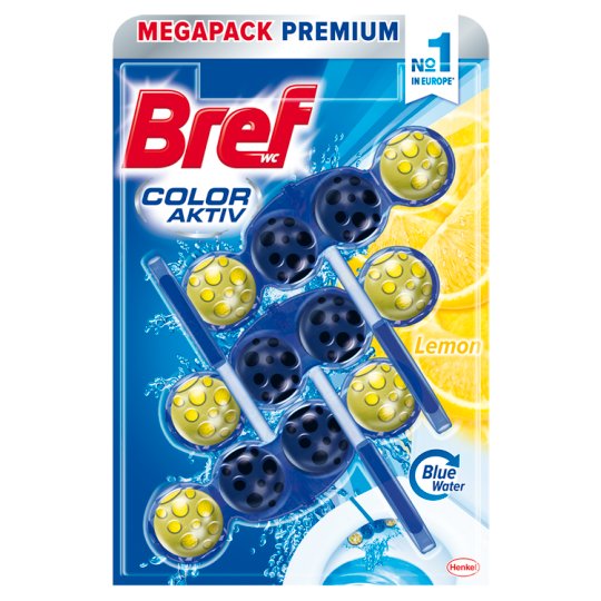 Bref Color Aktiv Lemon tuhý WC blok 3 x 50g