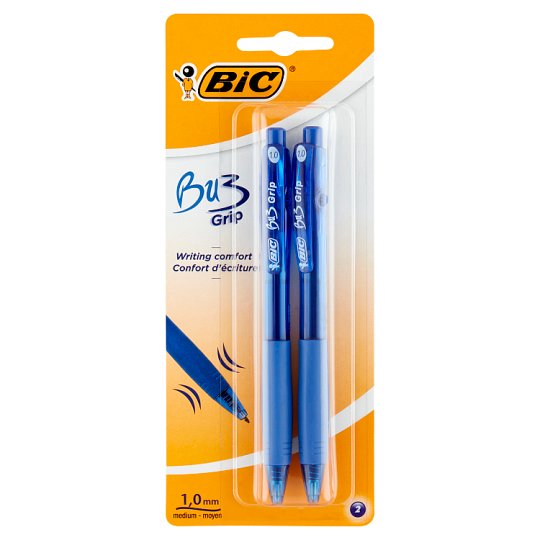Bic Bu3 Grip Retractable Ball Pen 2 pcs Tesco Groceries