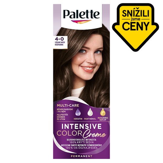 Palette Intensive Color Creme barva na vlasy Středně hnědý 4-0