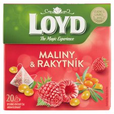 Loyd Bylinno-ovocný čaj aromatizovaný maliny & rakytník 20 x 2g (40g)