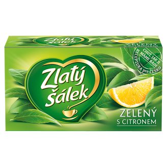 Zlatý Šálek Zelený čaj s citronem 20 x 1,5g