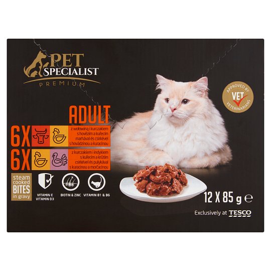 Tesco Pet Specialist Premium Adult Pieces in Sauce 12 x 85g Tesco