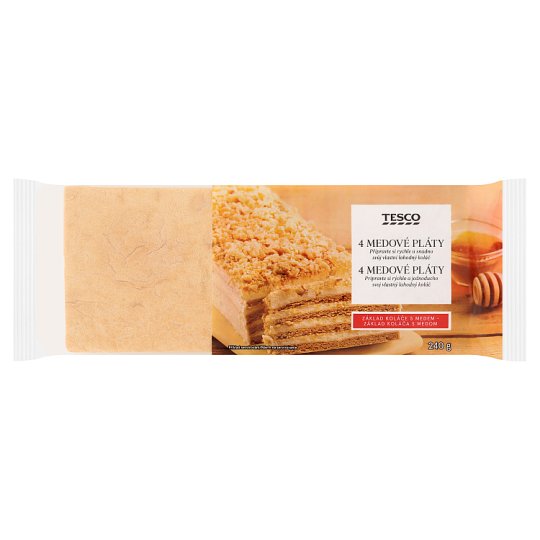 Tesco Medové pláty 4 ks 240g