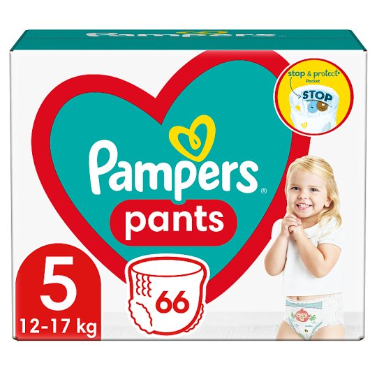 Pampers Pants Size 5, 66 Nappies, 12kg17kg Tesco Groceries
