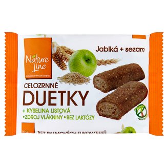 Nature Line Duetky celozrnné sušenky s jablky a sezamem 50g