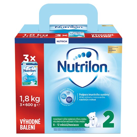 Nutrilon 2 pokračovací kojenecké mléko 6-12 m 3 x 600g