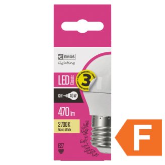 LED Bulb Classic Mini Globe 6W E27 Warm White