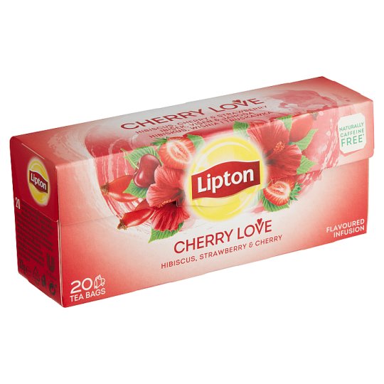 Lipton Ovocný aromatizovaný čaj Cherry Love 20 sáčků 32g