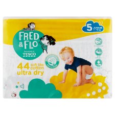 Tesco Fred&Flo Ultra Dry Nappies 5 Junior 11-18kg 44 pcs