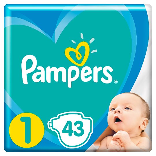 Pampers Plenky Velikost 1, 43 Plenek, 2–5 kg