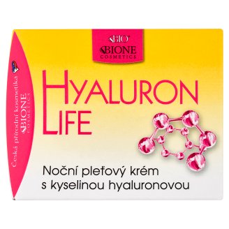 Bione Cosmetics Bio Hyaluron Life noční pleťový krém s kyselinou hyaluronovou 51ml