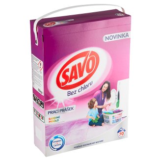Savo Bez chlóru Color prací prášek na barevné prádlo 70 praní