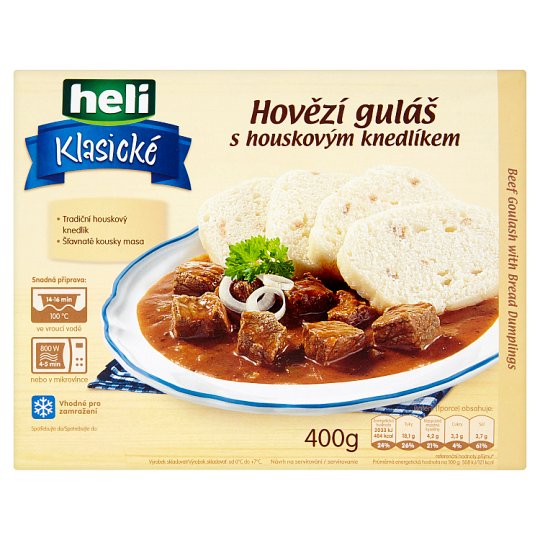 Heli Klasické Hovězí guláš s houskovým knedlíkem 400g