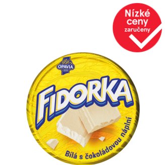 Opavia Fidorka Oplatka s čokoládovou náplní v bílé čokoládě 30g