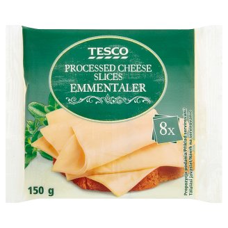 Tesco Sýr tavený plátkový Emmentaler 8 x 18,75g