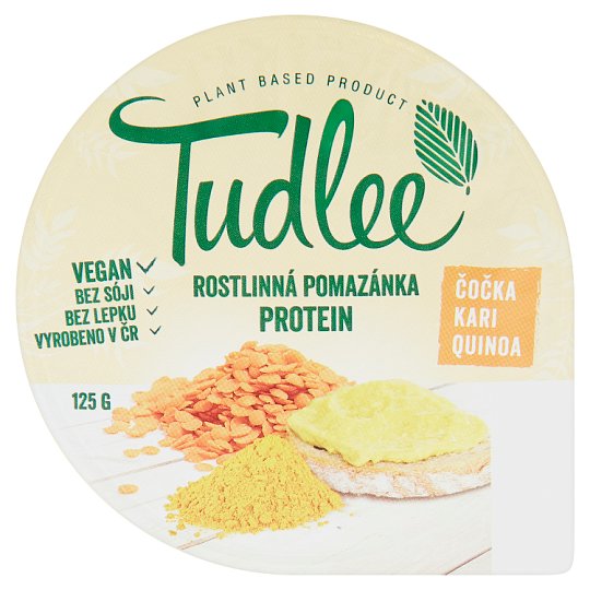 Tudlee Rostlinná pomazánka čočka, kari, quinoa 125g