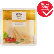Tesco Edam 30% Mild Cheese Slices 100g