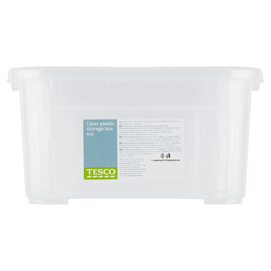 Tesco Clear Plastic Storage Box XXS