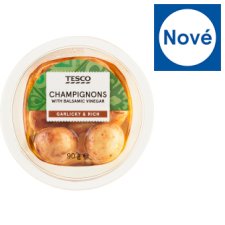 Tesco Marinované žampiony v řepkovém oleji s octem 90g