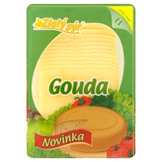 Zlatý Sýr Gouda 48% přírodní polotvrdý sýr plátkovaný 300g