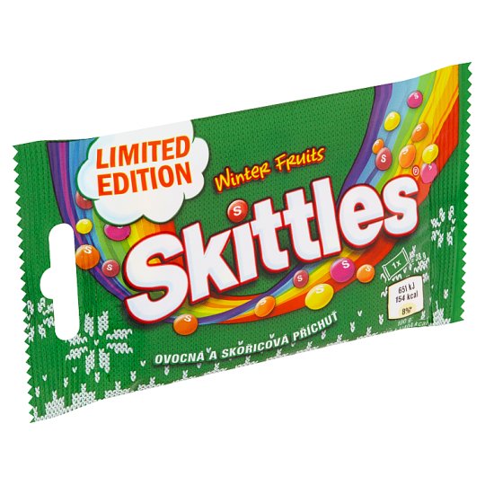 Skittles Winter Fruits Chewy Candy with Fruit and Cinnamon Flavour 38g Tesco Groceries